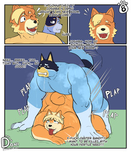 anthro bodily_fluids dialogue drooling duo male male/male moan motion_lines musclegut muscular musk oblivious onomatopoeia pecs profanity saliva sex short_stack smile sound_effects speech_bubble sweat tail tail_motion tailwag text donisette bluey_(series) bandit_heeler joshiba radley_heeler stripe_heeler australian_cattle_dog canid canine canis cattledog domestic_dog herding_dog hybrid mammal mixed_breed pastoral_dog shiba_inu spitz welsh_corgi absurd_res comic english_text hi_res