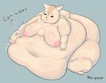 3_toes 4_fingers anthro areola belly big_areola big_belly big_breasts big_butt black_nose breasts butt chubby_cheeks directional_arrow dot_eyes double_chin feet female fingers frown huge_belly huge_breasts huge_butt hyper hyper_belly hyper_butt inverted_nipples morbidly_obese morbidly_obese_anthro morbidly_obese_female nipples obese obese_anthro obese_female overweight overweight_anthro overweight_female pawpads rumbling_stomach sagging_breasts short_tail simple_background sitting solo tail tan_body tan_tail text toes mangosour aggretsuko sanrio fenneko canid canine fennec_fox fox mammal true_fox 2025 artist_name digital_media_(artwork) english_text hi_res