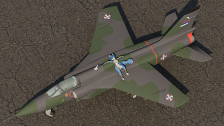 air_force aircraft airplane anthro armor blue_body blue_fur bottomwear breasts clothing female fur insignia jet lying military on_back oraoj22 rvipvo serbia serbian_flag skirt solo tail text underwear vehicle foxonmain shadsterwolf_(modeler) nintendo star_fox krystal_(star_fox) canid canine fox mammal 3d_(artwork) digital_media_(artwork) english_text hi_res wallpaper widescreen
