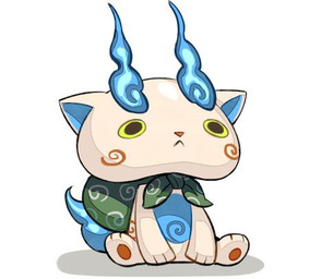 3_fingers 3_toes :< backpack bag blue_body blue_countershading blue_fur blue_inner_ear brown_markings brown_pawpads countershading facial_markings feet feral fingers front_view fur head_markings male markings nude pawpads simple_background sitting solo spread_legs spreading toes white_background white_body white_fur yellow_eyes unknown_artist asian_mythology east_asian_mythology japanese_mythology level-5 mythology yo-kai_watch komasan foo_dog komainu mammal spirit yokai low_res