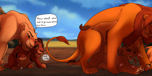 age_difference animal_genitalia animal_penis animal_vulva balls bite biting_lip blush bodily_fluids brown_body brown_fur cloud cum day detailed_background dialogue eyes_closed family feline_genitalia feline_penis feline_vulva female female_penetrated feral feral_on_feral feral_penetrated feral_penetrating feral_penetrating_feral fivesome from_behind_position fur genital_fluids genitals group group_sex half-closed_eyes heart_symbol larger_female larger_male lying male male/female male_penetrating moan mounting multi_nipple multicolored_body multicolored_fur narrowed_eyes nipples older_female older_male on_front on_ground open_mouth orange_body orange_fur orgy outside outside_sex pawpads penetration penis precum quadruped seductive sex size_difference sky smaller_female smaller_male smaller_penetrated smile speech_bubble tail tail_tuft talking_feral tan_body tan_fur teats text thought_bubble tongue tongue_out tuft two_tone_body two_tone_fur vaginal vaginal_penetration vulva young young_feral young_male younger_female younger_male younger_penetrated backlash91 conditional_dnp disney the_lion_king kiara_(the_lion_king) kovu_(the_lion_king) nala_(the_lion_king) simba_(the_lion_king) vitani_(the_lion_king) felid lion mammal pantherine digital_media_(artwork) english_text hi_res brother_(lore) brother_and_sister_(lore) daughter_(lore) father_(lore) father_and_child_(lore) father_and_daughter_(lore) incest_(lore) indirect_incest_(lore) mother_(lore) mother_and_child_(lore) mother_and_daughter_(lore) parent_(lore) parent_and_child_(lore) parent_and_daughter_(lore) sibling_(lore) sister_(lore)