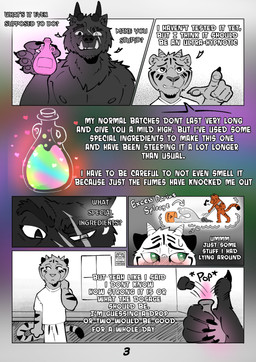 anthro blind_eye bodily_fluids claws cleaning_tool clothed clothing cum dialogue duo ear_piercing ear_ring excessive_cum excessive_genital_fluids facial_scar fur genital_fluids genitals gesture glowing hand_gesture horn magic male male/male mop mopping muscular nipples onomatopoeia penis piercing pointing potion potion_bottle ring_piercing scar simple_background smile smirk smirking_at_another sound_effects sweat tail teeth text tusks window picantetortuga dumb_bitch_juice mythology darius_(picantetortuga) juno_(picantetortuga) canid canine canis felid mammal mythological_canine mythological_creature pantherine tiger werecanid werecanine werecreature wolf absurd_res comic digital_media_(artwork) english_text hi_res