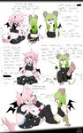 anthro bat_wings bodily_fluids censored_text clothing dialogue diaper diaper_peekage duo embarrassed feet female female/female foot_fetish foot_lick foot_play fur gaming green_hair gynomorph hair humanoid_feet intersex licking membrane_(anatomy) membranous_wings onomatopoeia pajamas pawpads paws piercing pink_body pink_fur pink_hair plantigrade ponytail saliva scar sharp_teeth soles sound_effects sweat teeth text toes tongue whiskers wings bravobunny halo_(series) microsoft xbox xbox_game_studios bravo_(bravobunny) lily_brambles canid canine canis mammal mouse murid murine rodent wolf absurd_res hi_res incest_(lore) trans_(lore) trans_woman_(lore)