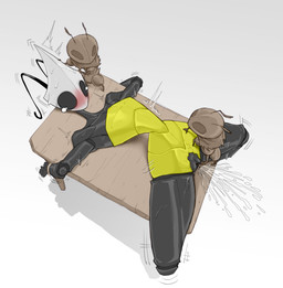 ambiguous_gender antennae_(anatomy) anthro arched_back arms_tied bdsm black_body black_exoskeleton black_eyes blush blushing_profusely bodily_fluids bondage bound broken_armor clitoral clitoral_rubbing clitoris defeated defeated_heroine dominant dominant_male ejaculation exoskeleton featureless_chest female female/ambiguous female_orgasm fingering flat_chested forced forced_exposure forced_fingering forced_orgasm furniture gangbang genital_fluids genitals group group_sex humanoid_genitalia humanoid_vulva humiliation intense_orgasm larger_female larger_penetrated larger_sub legs_tied lying male motion_lines non-mammal_vulva on_back on_table orgasm penetration pussy_ejaculation_while_fingered rape restrained restraints rope rope_bondage sex shaking size_difference small_waist smaller_male spread_legs spreading submissive submissive_female submissive_orgasming sweat table tear_trough tears tied_to_table trembling vaginal vaginal_fingering vaginal_fluids vaginal_penetration vaginal_squirting vulva wasp_waist wide_hips ghostgallora hollow_knight:_silksong hollow_knight_(franchise) team_cherry shakra_(hollow_knight:_silksong) arthropod humanoid insect absurd_res hi_res