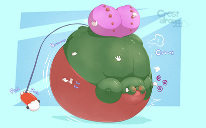 air_inflation belly belly_expansion big_belly blue_background blue_outline blush blushing_profusely body_inflation cheek_bulge creaking disembodied_hand dizzy_eyes expansion hand_on_belly hose hose_in_butt hose_inflation huge_belly hyper hyper_belly hyper_inflation immobile inflation logo motion_lines onomatopoeia outline simple_background sound_effects text crestdraggy nintendo pokemon anthony_(psychofloatzel) generation_3_pokemon pokemon_(species) sceptile 2025 artist_logo artist_name hi_res
