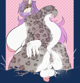anal_hair anal_request anthro anus areola balls big_breasts big_butt breaking_the_fourth_wall breasts butt butt_focus countershade_face countershade_fur countershading first_person_view fur genitals grey_body grey_fur gynomorph hair huge_breasts intersex leopard_spots long_hair looking_at_viewer looking_back markings micropenis narrowed_eyes nipples nude oral_request overweight penis presenting presenting_hindquarters pubes rear_view requesting rimming_request sex_request shatter simple_background small_penis smile smug smug_face solo spots spotted_body spotted_fur spread_anus spread_butt spreading stray_pubes tail thick_thighs wide_hips lynnsnowmew lynn_snow felid mammal pantherine snow_leopard alpha_channel digital_media_(artwork) hi_res
