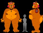 anthro big_breasts big_butt body_freckles breasts butt clothing female front_view hat headgear headwear mannequin mostly_nude necktie nipples side_view size_difference solo damion_the_skeleton five_nights_at_freddy's five_nights_at_freddy's_2 scottgames toy_freddy_(fnaf) bear mammal alpha_channel model_sheet