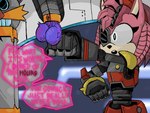 1_eye anthro ball_punching ballbusting balls biped cock_and_ball_torture cybernetics duo female fur genital_torture genitals green_eyes machine male pink_body pink_fur speech_bubble text ghostspookygoo netflix sega sonic_prime sonic_the_hedgehog_(series) rusty_rose sonic_the_hedgehog cyborg eulipotyphlan hedgehog mammal 2023 english_text