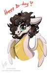 ambiguous_gender ears_back feral hair heart_eyes heart_symbol messy_hair pivoted_ears simple_background smile solo spread_wings white_background wings stirren hasbro my_little_pony mythology fan_character equid equine mammal mythological_creature mythological_equine pegasus hi_res portrait