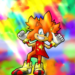 abstract_background anthro blue_eyes bracelet clothed clothing colorful_background confident confident_anthro confident_expression confident_male crown emblem footwear fur gesture gloves gold_(metal) gold_jewelry grin hand_gesture handwear happy headgear jewelry light looking_at_viewer male orange_body orange_fur orange_spikes partially_clothed red_clothing shoes smile smiling_at_viewer socks solo sunlight thumbs_up white_clothing white_gloves white_handwear peludo sega sonic_the_hedgehog_(series) fan_character eulipotyphlan hedgehog mammal 1:1 absurd_res colored colorful_theme hi_res