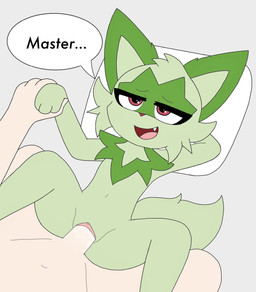 anthro anthro_focus anthro_penetrated anthrofied balls bodily_fluids dialogue duo female female_focus female_penetrated genital_fluids genitals hand_holding human_on_anthro human_penetrating human_penetrating_anthro interspecies looking_pleasured lying male male/female male_penetrating male_penetrating_female master on_back penetration penile penile_penetration penis_in_vagina pillow pokemorph pokephilia sex smug solo_focus text vaginal vaginal_fluids vaginal_penetration roguecolonel303 nintendo pokemon generation_9_pokemon human mammal pokemon_(species) sprigatito english_text hi_res