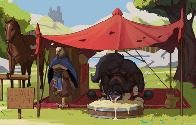 all_fours anthro ass_up athletic athletic_anthro athletic_female back_scar bdsm big_breasts big_butt black_body black_fur bodily_fluids bondage bound bowl breast_squish breasts butt clothed clothed_male clothing container countershading cuff_(restraint) cum cum_from_nose cum_in_bowl cum_in_container cum_in_mouth cum_in_nose cum_inside cum_on_tongue degradation detailed_background drinking drinking_cum drooling duo ear_piercing ear_tag embarrassed excessive_cum excessive_genital_fluids exhibitionism eyebrows facial_scar fantasy female fluffy fluffy_tail forced forced_exposure fur furniture genital_fluids glowing glowing_eyes grey_body grey_fur head_down_ass_up humiliation interspecies leg_scar male mane multicolored_body multicolored_fur nude nude_anthro nude_female outdoor_nudity outside piercing prisoner prostitution public public_exposure public_humiliation public_nudity public_use questionable_consent raised_eyebrow restrained restraints rope rope_bondage saliva saliva_string scar scars_all_over shackles shy sign size_difference small_dom_big_sub snout squish submissive submissive_anthro submissive_female tail text tongue tongue_out tuft two_tone_body two_tone_fur weights x_scar mucci blizzard_entertainment mythology warcraft lakaiger avian canid canine canis equid equine horse mammal mythological_canine mythological_creature werecanid werecanine werecreature werewolf wolf worgen 2025 hi_res signature