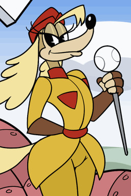 anthro areola big_breasts black_eyes breast_expansion breast_reduction breasts brown_areola brown_nipples clothing expansion exposed_breasts female fingerless_gloves gloves half-closed_eyes handwear hat headgear headwear holding_object huge_breasts looking_at_viewer narrowed_eyes nipples solo tan_body torn_clothing uniform wind sachasketchy cuphead_(game) studio_mdhr sergeant_o'fera canid canine canis domestic_dog hunting_dog mammal saluki sighthound 2022 2:3 animated digital_media_(artwork) loop