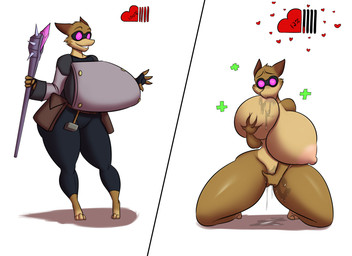anthro big_breasts bodily_fluids breast_play breast_suck breasts clothing curvy_figure eyewear female fingering fingering_self gameplay_mechanics genital_fluids goggles gui hand_on_breast health_bar heart_symbol huge_breasts masturbation nipples nude saliva self_suckle smile solo staff sucking vaginal_fluids voluptuous deadpliss kaboozle grey_havens spiral_knights gremlin_(spiral_knights) 2017 absurd_res hi_res