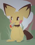 drugs feral male marijuana simple_background solo stalafarnahe nintendo pokemon generation_2_pokemon pichu pokemon_(species)