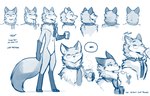 anthro big_tail chest_fur container cup drinking eyes_closed eyewear front_view glasses happy hot_drink male neck_tuft rear_view scarf side_view solo speech_bubble standing tail tall text tuft conditional_dnp tom_fischbach twokinds fennel_(twokinds) canid canine mammal maned_wolf adobe_photoshop_(artwork) blue_and_white digital_media_(artwork) english_text hi_res monochrome sketch