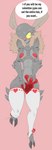 antennae_(anatomy) anthro blush candy clothing dessert exoskeleton female food heart_symbol legwear looking_away pasties shy solo stockings text yellow_eyes yellow_sclera jizzus rilini_(jizzus) arthropod insect marine prehistoric_species trilobite english_text hi_res