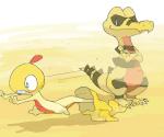 crossed_arms duo feral krokorok nintendo pokémon running scraggy standing video_games waruvile
Rating: Questionable
Score: 4
User: Luminocity
Date: January 25, 2014