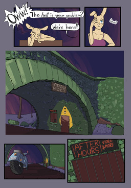 anthro breasts bridge clothed clothing dialogue ear_piercing female fur moped motor_vehicle piercing solo text vehicle lost_andsafe halcyon_(series) sunflower_(halcyon) walker_(halcyon) equid equine horse lagomorph leporid mammal rabbit 2025 absurd_res comic digital_media_(artwork) english_text hi_res russian_text