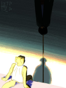 5_fingers anthro arm_hair bedding blanket body_hair cast_shadow clothing fingers floppy_ears half_naked hanged light looking_at_another looking_away looking_up male regold_(a_true_place) rope shadow shirt sitting solo suicidal_ideation suicide tail tank_top topwear valken_holmes bird_dog canid canine canis domestic_dog golden_retriever human hunting_dog mammal retriever 3:4 dated digital_media_(artwork) hi_res watermark