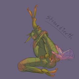 2_fingers 2_toes anthro anus anus_focus balls blush blush_lines bodily_fluids bubble butt butt_grab claws disembodied_hand dripping exoskeleton feet femboy finger_claws fingers genital_fluids genitals green_body green_skin hand_on_butt highlights_(coloring) holding_leg leaking_anus light male male/male monotone_background nude penis precum precum_bubble simple_background small_penis spread_anus spreading toe_claws toes skinnedteeth alien arthropod human insect mammal 1:1 colored full-length_portrait hi_res lighting portrait shaded signature