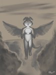 ambiguous_gender angelic anthro ball cloud divine eyes_closed feathered_wings feathers holding_object sky solo tail wings bruno_borker angel border_collie canid canine canis collie domestic_dog herding_dog mammal pastoral_dog sheepdog hi_res