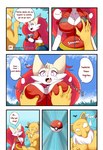 absurd_res anthro border braixen bray_(lucyfercomic) breast_grab breasts canid clothed clothing dialogue duo english_text female fur generation_1_pokemon generation_6_pokemon hand_on_breast heart_symbol hi_res hypno_(pokemon) hypnosis lucyfercomic male male/female mammal may_(pokemon) mind_control nintendo pokeball pokemon pokemon_(species) pokemon_speak purple_eyes red_body red_fur speech_bubble standard_pokeball text white_body white_border white_eyes white_fur yellow_body yellow_fur