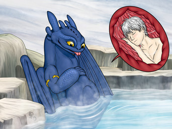 after_vore belly belly_rub big_belly blue_body blue_wings duo endosoma feral feral_pred hair hot_spring human_prey inside_stomach rock safe_vord safe_vore smoke tan_body vore water white_hair wings yellow_eyes dragonczech dreamworks european_mythology how_to_train_your_dragon mythology toothless dragon fury_(httyd) human mammal mythological_creature mythological_scalie night_fury scalie western_dragon 2025 hi_res