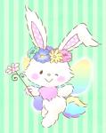 beady_eyes chest_tuft female flower fur looking_at_viewer one_eye_closed plant solo tuft wand white_body white_fur wings wink t.p. sanrio wish_me_mell mell fairy lagomorph mammal skvader 2013