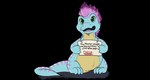 blue_body blue_scales feather_hair feathers green_eyes mohawk open_mouth pink_body pink_feathers pink_stripes pseudo_hair scales shaming sign stripes yellow_body yellow_scales rdy zgf_art rexstrider dinosaur dromaeosaurid feathered_dinosaur feathered_scalie prehistoric_species reptile scalie theropod utahraptor 2024 alpha_channel