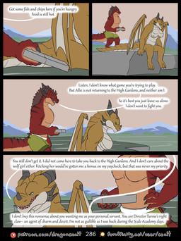 3_toes 4_fingers anthro black_horn black_stripes blue_eyes bottomwear box breasts brown_body brown_hair brown_scales clothed clothing container dialogue facial_horn feet female fingers food fur furaffinity_logo green_bottomwear green_clothing green_eyes green_shorts hair head_horn holding_box holding_container holding_object horn looking_down male membrane_(anatomy) membranous_wings nipples nose_horn nude offering_food over_edge patreon_logo red_body red_fur scales shorts sitting speech_bubble spiked_tail spikes spikes_(anatomy) stripes tail tan_body tan_fur text toes topless topless_male upset ventral_scales wings rimentus european_mythology furaffinity mythology patreon clessie_dreadwinter coalt dragon furred_dragon furred_scalie mythological_creature mythological_scalie scalie western_dragon wingless_dragon comic english_text hi_res url
