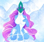 anthro anthrofied breasts exposed_breasts female paws pokemorph solo cassielink nintendo pokemon generation_2_pokemon legendary_pokemon pokemon_(species) suicune absurd_res digital_media_(artwork) digital_painting_(artwork) hi_res shaded sketch soft_shading