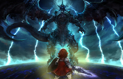 ambiguous_gender armor claws duo electricity energy_sword extreme_size_difference female flying horn lightning melee_weapon membrane_(anatomy) membranous_wings muscular nude outside red_eyes shield size_difference sky spread_wings sword tail weapon wings blackabu european_mythology final_fantasy final_fantasy_xiv mythology square_enix bahamut dragon humanoid lalafell mythological_creature mythological_scalie scalie western_dragon hi_res