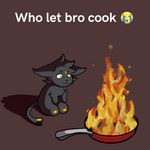 ambiguous_gender arm_tuft barefoot big_ears black_tail brown_background casual_nudity cheek_tuft chest_tuft closed_smile cooking cookware crying_emoji ear_tuft emoji facial_tuft feet feral fire firelight forehead_gem forked_tail frying_pan fur fur_tuft gem glistening glistening_eyes glistening_gem grey_body grey_fur grey_nose grey_tail happy head_tuft humor kitchen_utensils light looking_at_object looking_forward mouth_closed multicolored_tail nude nude_ambiguous nude_feral orange_eyes orange_gem orange_paws orange_tail pawpads paws pivoted_ears pointy_ears prick_ears shadow shitpost simple_background sitting smile solo tail text tools tuft unusual_anatomy unusual_tail white_text lllwlll nintendo pokemon who_let_bro_cook fan_character vibes_(palmtrees) eeveelution espeon generation_2_pokemon mammal pokemon_(species) 1:1 english_text hi_res meme redraw male_(lore)