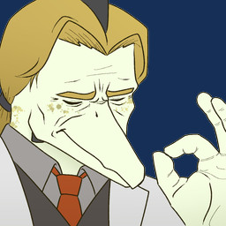 anthro blonde_hair clothed clothed_anthro clothed_male clothing eyes_closed fingers front_view gesture grey_clothing grey_jacket grey_topwear hair hand_gesture humanoid_hands jacket long_hair male markings necktie ok_sign simple_background solo spots spotted_markings suit_jacket tan_body topwear transparent_background yellow_body nekomuro cavemanon_studios i_wani_hug_that_gator iadakan prehistoric_species pterosaur reptile scalie alpha_channel bust_portrait colored hi_res portrait reaction_image