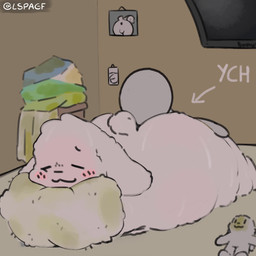 ambiguous_gender anthro blush bodily_fluids duo fart fart_cloud fart_fetish farting_in_face male musk overweight overweight_anthro overweight_male sweat ych_(character) human lagomorph leporid mammal rabbit absurd_res animated hi_res short_playtime video