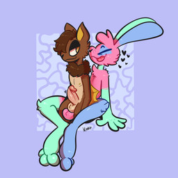 anal anthro balls balls_touching big_penis chair_position duo freckles from_behind_position genitals male male/male male_on_bottom male_on_top nipples on_bottom on_top penis power_bottom royalty sex size_difference smile tongue tongue_out wings xing1 veri_tikkari_(stamperpandragon) xing_(xing1) bat lagomorph leaf-nosed_bat leporid mammal microbat rabbit vampire_bat yangochiropteran 1:1 absurd_res hi_res
