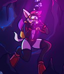 anthro asphyxiation bubble cave diving_mask diving_weights drowning female mask peril scuba scuba_diver scuba_diving scuba_fin solo taking_in_water underwater water wetsuit unknown_artist marie_the_bat bat mammal hi_res