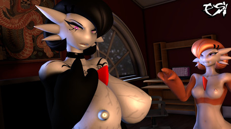 big_breasts black_body black_choker black_hair black_jewelry black_latex black_necklace breasts casual_nudity chest_tattoo choker choker_only duo female hair jewelry latex latex_choker multicolored_body necklace necklace_only nipples nude nude_female nude_humanoid orange_body orange_hair pink_eyes small_breasts tattoo thick_thighs two_tone_body vein veiny_breasts white_body psikokinetic warfaremachine_(modeler) nintendo pokemon aki_(psikokinetic) asura_(psikokinetic) gardevoir generation_3_pokemon humanoid pokemon_(species) 16:9 2024 3d_(artwork) digital_media_(artwork) hi_res source_filmmaker_(artwork) widescreen