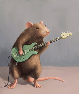 5_toes biped black_eyes brown_body brown_fur electric_guitar feet feral fur guitar humanoid_hands musical_instrument plucked_string_instrument solo standing string_instrument tail toes whiskers nejumipro mammal murid murine rat rodent 2020 hi_res shaded