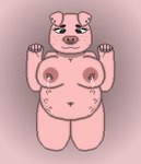 anthro big_breasts big_nipples bodily_fluids breasts colored_nails facial_piercing female floppy_ears freckles kneeling lactating multi_breast nails navel nipple_piercing nipples nose_piercing nose_ring piercing pink_body pink_skin pregnant presenting presenting_breasts ring_piercing smile solo toridiaz domestic_pig humanoid mammal suid suine sus_(pig) digital_media_(artwork) pixel_(artwork)