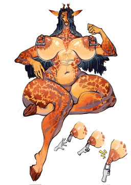 abs anthro areola big_areola big_breasts big_nipples black_hair breasts curvy_figure female female_anthro genitals hair hooves huge_areola huge_breasts huge_hips huge_thighs long_hair long_neck looking_at_viewer mature_female nipple_fetish nipple_piercing nipple_play nipple_pull nipples nude nude_anthro nude_female piercing solo thick_thighs voluptuous voluptuous_female vulva wide_hips bleedglaze waterknow giraffe giraffid mammal 2026 hi_res
