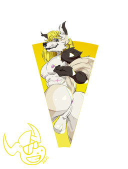 anthro anus balls big_balls butt genitals male muscular muscular_male piercing smile solo tail mr.brapion color_wheel_challenge canid canine fox mammal hi_res