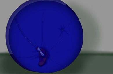ambiguous_gender anthro belly belly_expansion big_belly blue_body blue_fur blueberry_inflation body_inflation claws clothed clothing expansion exposed_belly fur huge_belly hyper hyper_belly hyper_inflation immobile inflation inside lying on_side round_body solo spherical_inflation sunken_head sunken_limbs tumble-dry canid canine canis domestic_dog mammal 2026 hi_res