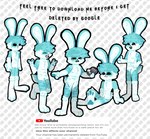 anthro blue_body blue_fur blue_hair fur group hair male nude open_mouth simple_background simple_eyes smile solo tail text white_body white_fur pleskoslez plesky_(pleskoslez) humanoid lagomorph leporid mammal rabbit english_text hi_res