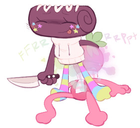 ambiguous_gender duo eyes_closed fart fart_fetish farting_on_face food holding_knife holding_object knife scarf smile tongue tongue_out clockstops3am conditional_dnp blushcrunch_studio dandy's_world roblox cosmo_(dandy's_world) sprout_(dandy's_world) food_creature humanoid toon_(dandy's_world) hi_res