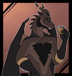 alcohol beard beverage excessive_body_hair facial_hair fuzzy hair hairy male nude whiskey smuppetman mythology ezekiel draconic dragon mythological_creature mythological_scalie scalie alpha_channel hi_res