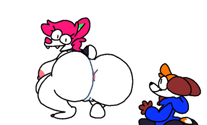 animated_gif anthro anus being_watched big_breasts big_butt bounce bouncing bouncing_butt breasts bulge butt clapping clothed clothing duo erection erection_under_clothing female genitals looking_at_another male male/female presenting presenting_hindquarters slightly_chubby slightly_chubby_female twerking vulva superiorfox final_fantasy square_enix moogie_(twistcmyk) soups_(superiorfox) bat canid canine fox mammal moogle red_fox true_fox animated short_playtime