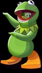 anthro beak cosplay green_body looking_at_viewer male simple_background solo transparent_background what where_is_your_god_now unknown_artist club_penguin muppets kermit_the_frog avian bird penguin absurd_res alpha_channel crossover full-length_portrait hi_res official_art portrait