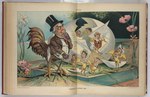 black_text cane clothing coat egg flower grass group hat hatching headgear headwear humanoid_face leaf male necktie nest plant political_cartoon politics size_difference straw_hat text top_hat topwear water young louis_dalrymple puck_(magazine) albert_beveridge cornelius_bliss elihu_root frank_black henry_lodge theodore_roosevelt timothy_woodruff william_mckinley animal_humanoid avian avian_humanoid bird bird_humanoid chicken_humanoid galliform galliform_humanoid humanoid 1900 19th_century absurd_res ancient_art english_text hi_res lithograph_(artwork) traditional_media_(artwork)